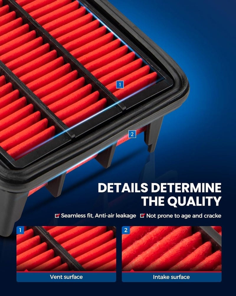 KAX Engine Air Filter, CA11500 Compatible with Hyundai & Kia Models, Santa Fe 2013-2018, Santa Fe Sport 2013-2016, Santa Fe XL 2013-2019, Sorento 2014-2015, 2.0L 2.4L 3.3L - Image 4
